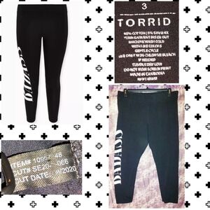 Torrid Black & White Full Length Signature Waist Badass Leggings Sz 3|3X|22/24